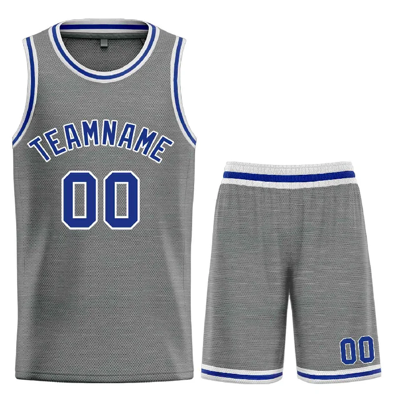 Basketball Jersey for Comfortable and Practical Design-Custom Dark Gray Royal-White Classic Sets Bull Basketball Jersey