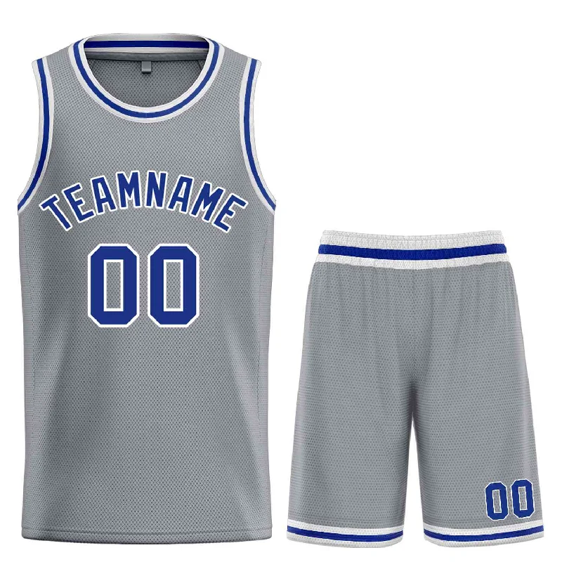 Basketball Jersey for Maximum Agility on the Court-Custom Dark Gray Royal-White Classic Sets Bull Basketball Jersey