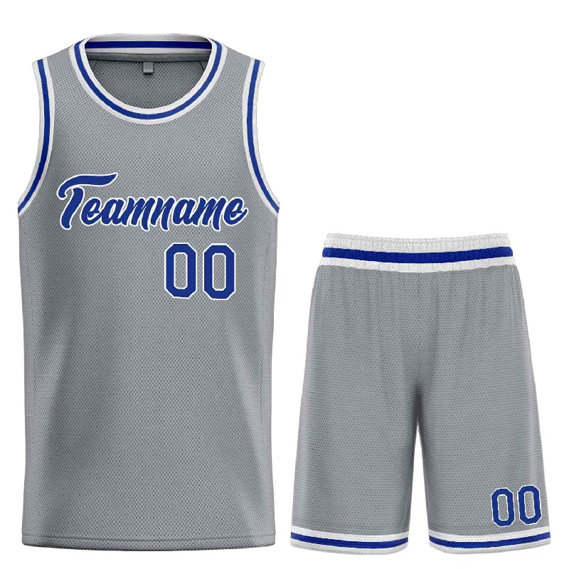 Basketball Jersey for Maximum Comfort in Tough Conditions-Custom Dark Gray Royal-White Heal Sports Uniform Classic Sets Basketball Jersey