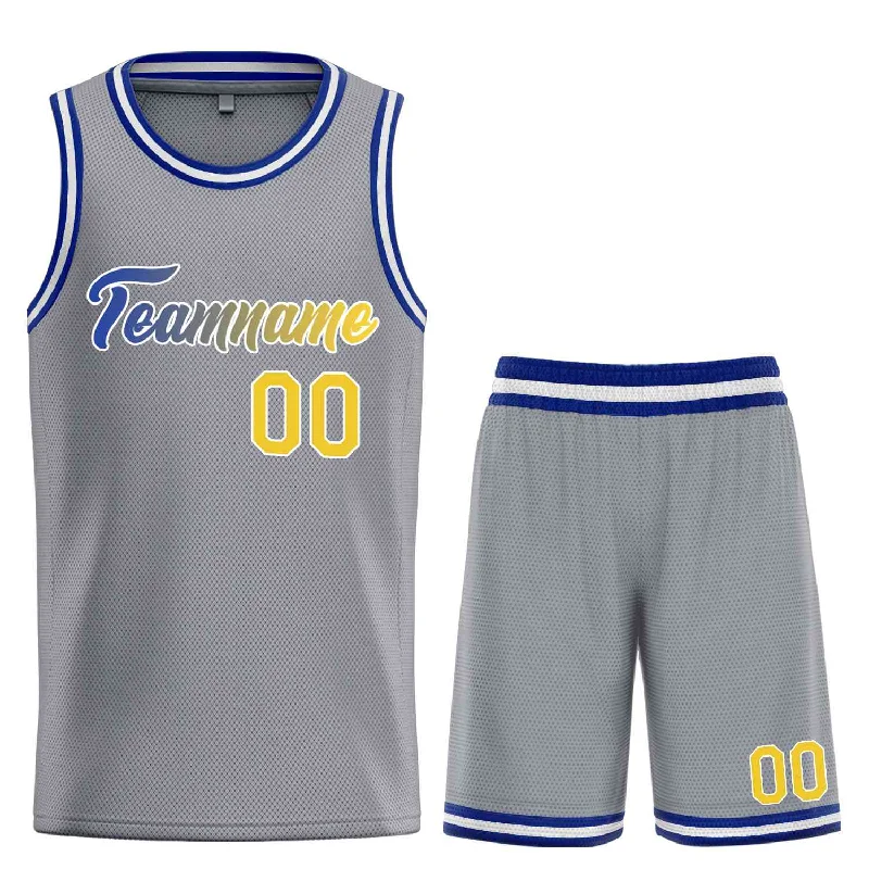 Basketball Jersey for Durable Construction and Reliable Performance-Custom Dark Gray Royal-White Heal Sports Uniform Classic Sets Basketball Jersey