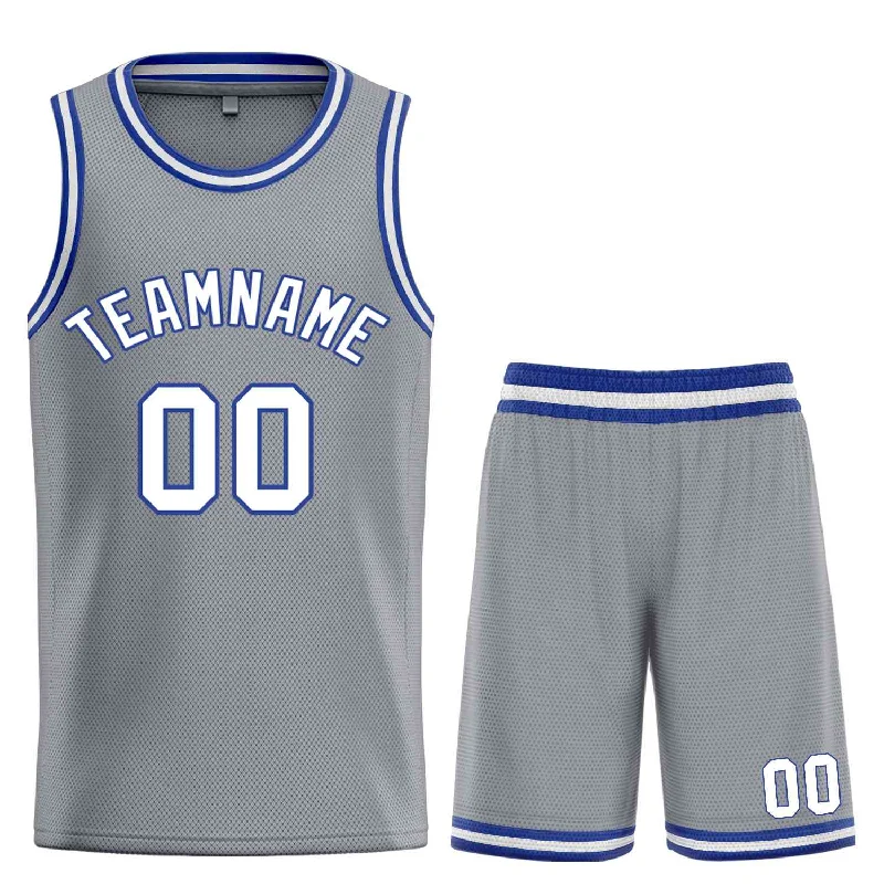 Basketball Jersey for Ultimate Performance and Comfort-Custom Dark Gray White-Royal Classic Sets Bull Basketball Jersey