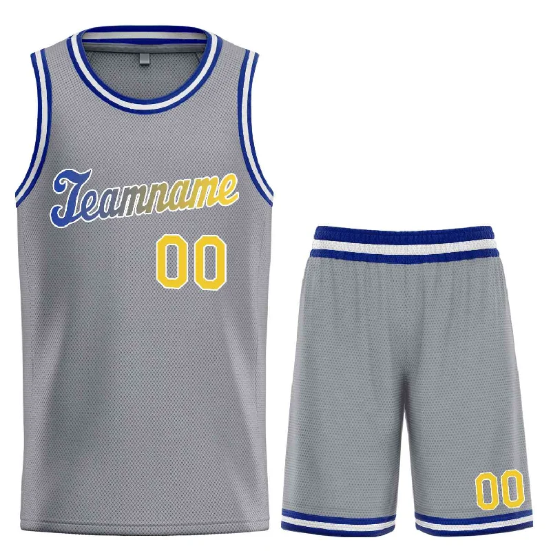 Basketball Jersey for Youth and Competitive Play-Custom Dark Gray Yellow-White Classic Sets Sports Uniform Basketball Jersey