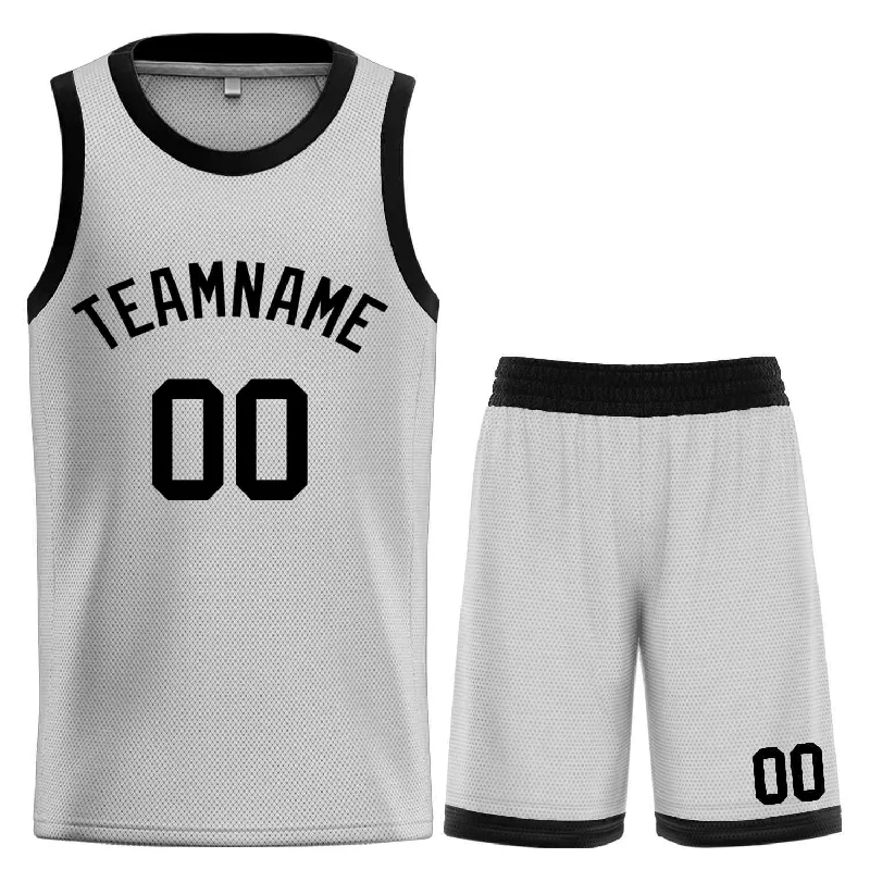 Basketball Jersey for Better Performance in High-Pressure Situations-Custom Gray Black Classic Sets Bull Basketball Jersey