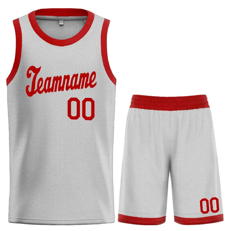 Basketball Jersey with High-Quality Material for Pro-Level Comfort-Custom Gray Maroon Classic Sets Sports Uniform Basketball Jersey