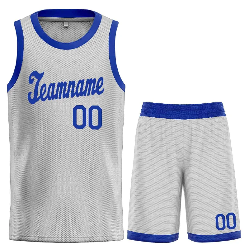 Basketball Jersey for Top Performance During Competitive Play-Custom Gray Royal Classic Sets Sports Uniform Basketball Jersey