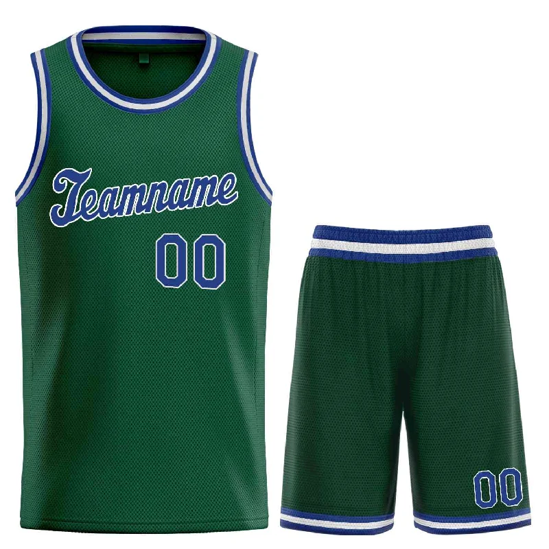 Basketball Jersey for Pro-Level Comfort and Style-Custom Hunter Green Royal-White Classic Sets Sports Uniform Basketball Jersey