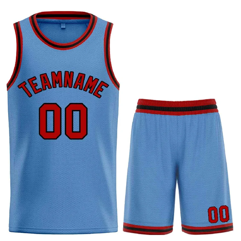 Best Basketball Jersey for Comfort-Custom Light Blue Maroon-Black Bull Classic Sets Basketball Jersey