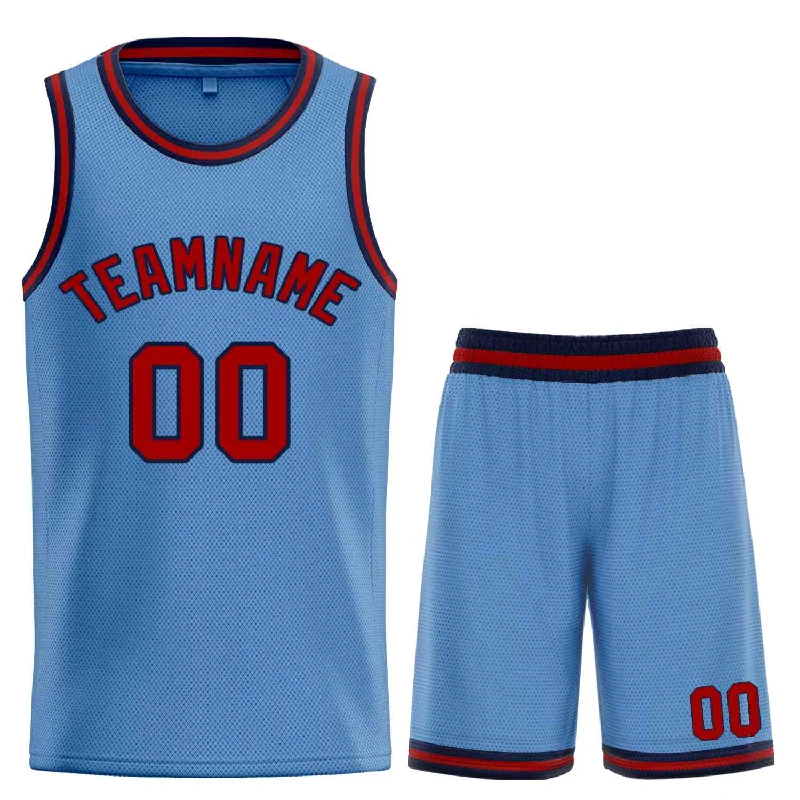 High-Quality Basketball Jersey for Performance-Custom Light Blue Maroon-Navy Bull Classic Sets Basketball Jersey