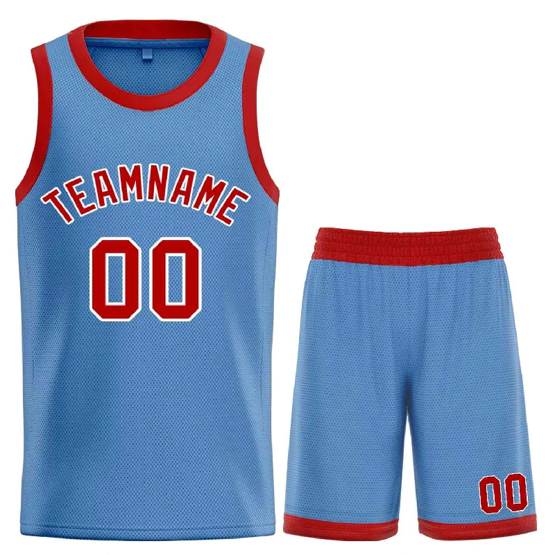 Basketball Jersey for Breathable Fabric-Custom Light Blue Maroon-White Bull Classic Sets Basketball Jersey