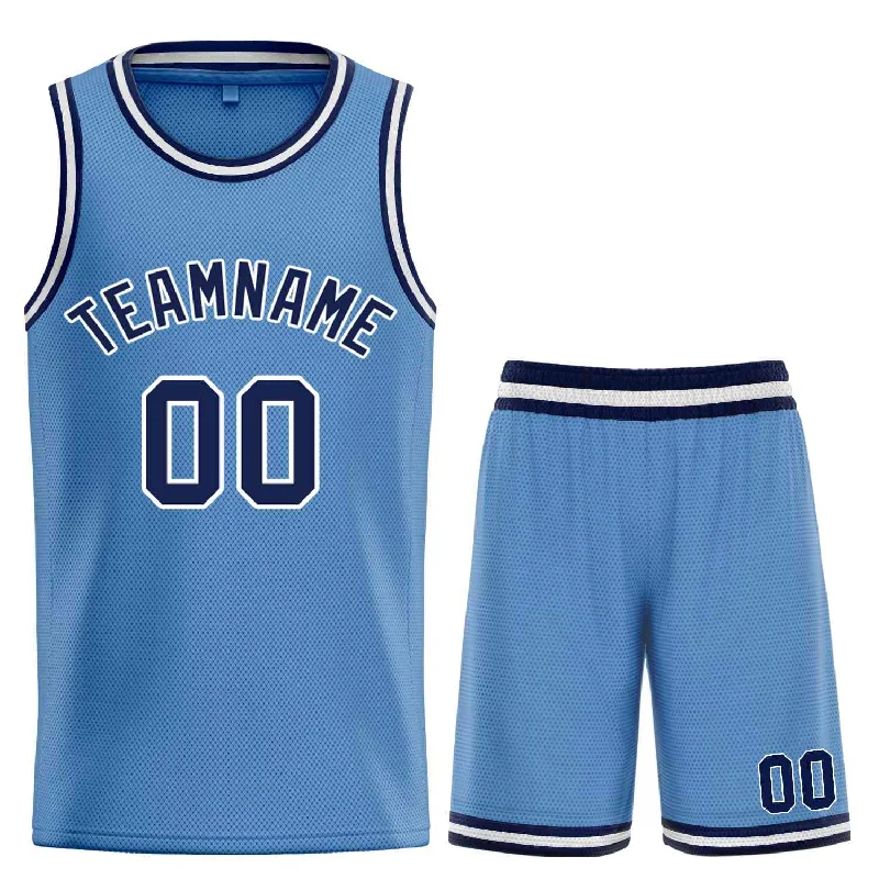 Custom Basketball Jersey for Teams-Custom Light Blue Navy-White Bull Classic Sets Basketball Jersey