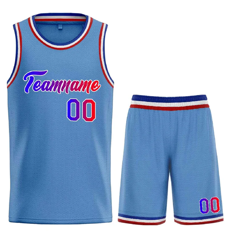 Basketball Jersey with Moisture-Wicking Technology-Custom Light Blue Royal-White Heal Sports Uniform Classic Sets Basketball Jersey