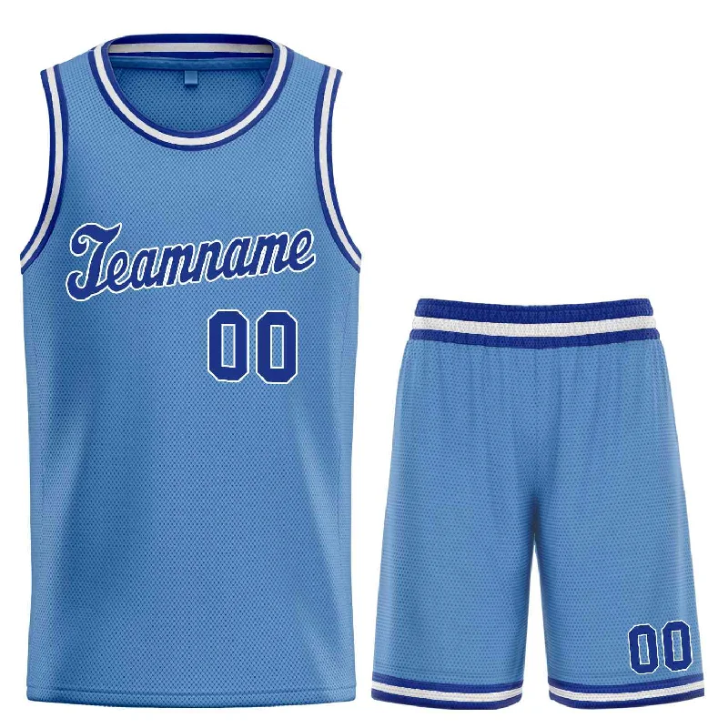 Basketball Jersey for Professional Performance and Comfort-Custom Light Blue White Classic Sets Sports Uniform Basketball Jersey