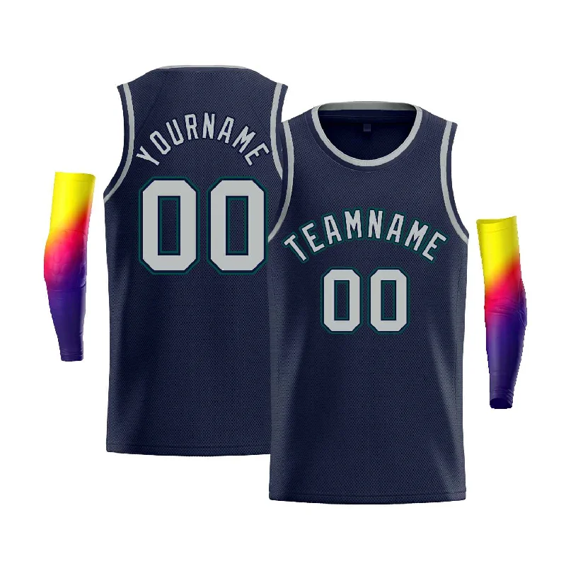 Basketball Jersey for Professional Quality and Custom Fit-Custom Navy Kelly Green-Navy Classic Tops Men Casual Bull Basketball Jersey