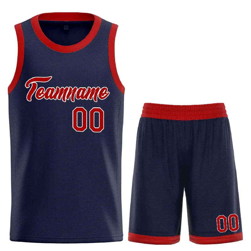 Basketball Jersey for Best Comfort During Long Games-Custom Navy Maroon-White Heal Sports Uniform Classic Sets Basketball Jersey