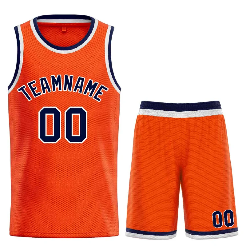 Basketball Jersey for All-Level Players and Teams-Custom Orange Navy-White Bull Classic Sets Basketball Jersey