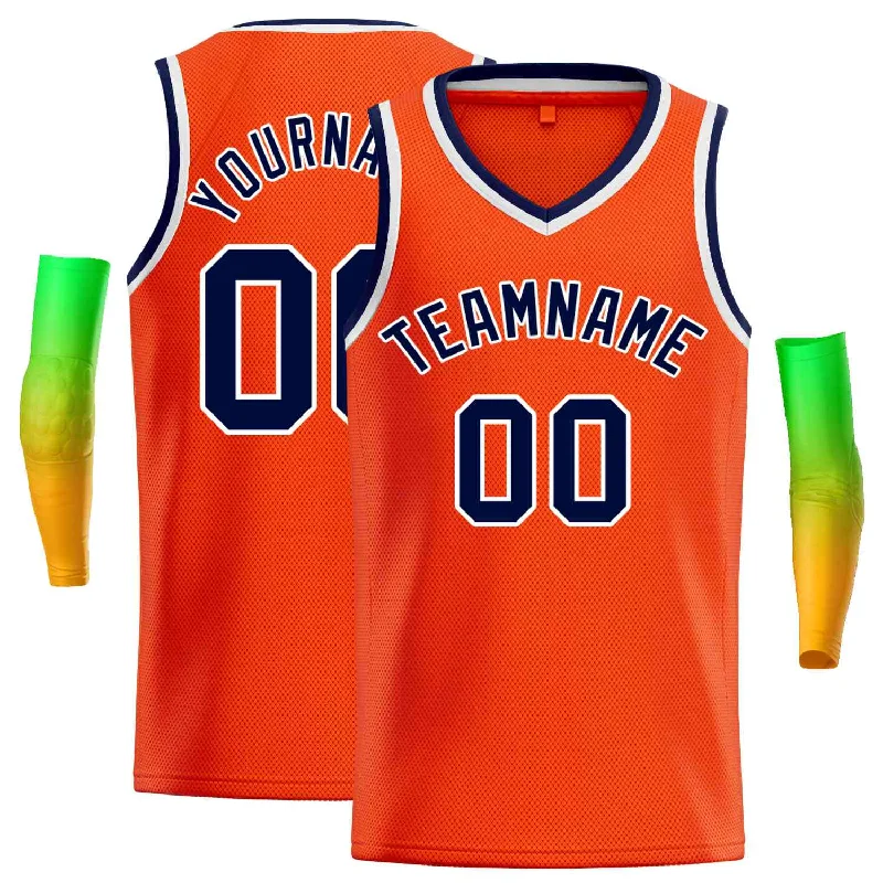 Basketball Jersey for Comfortable Fit-Custom Orange Purple-White Classic Tops Men Casual Basketball Jersey