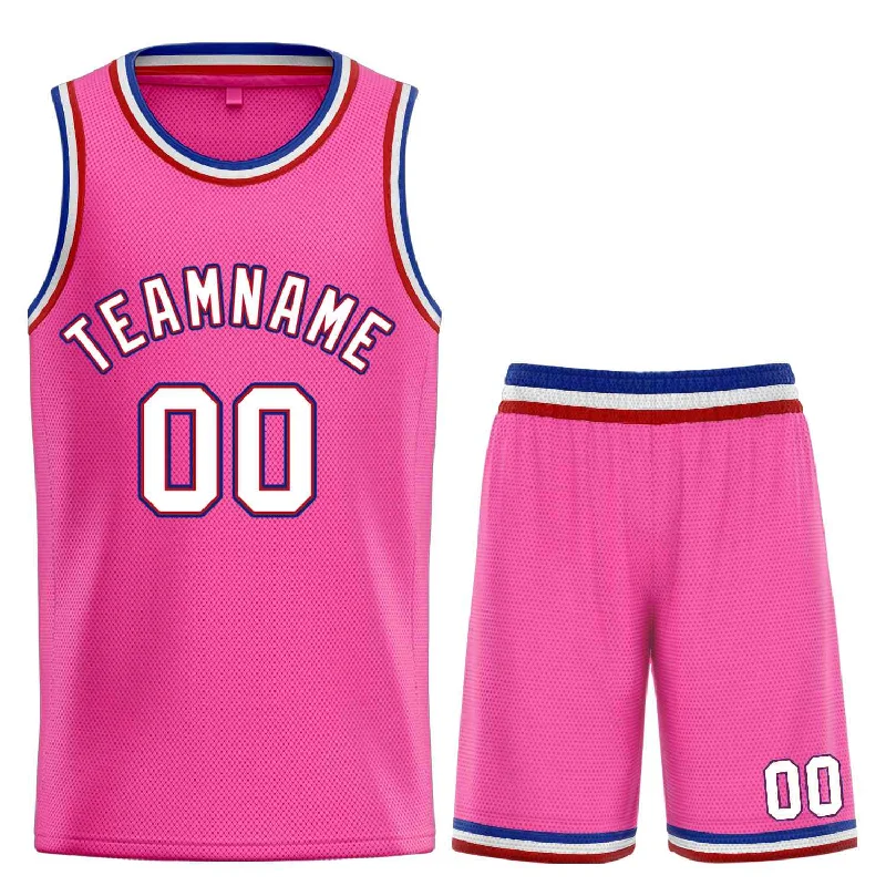 Basketball Jersey for Comfortable Wear and Agility-Custom Pink White-Maroon Classic Sets Bull Basketball Jersey