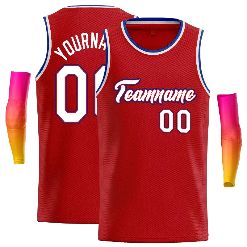 Basketball Jersey for Top-Notch Game Day Performance-Custom Red White-Red Classic Tops Casual Basketball Jersey