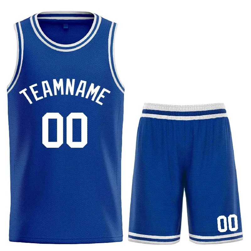 Basketball Jersey for Tough Game Conditions-Custom Royal White-Classic Sets Curved Basketball Jersey