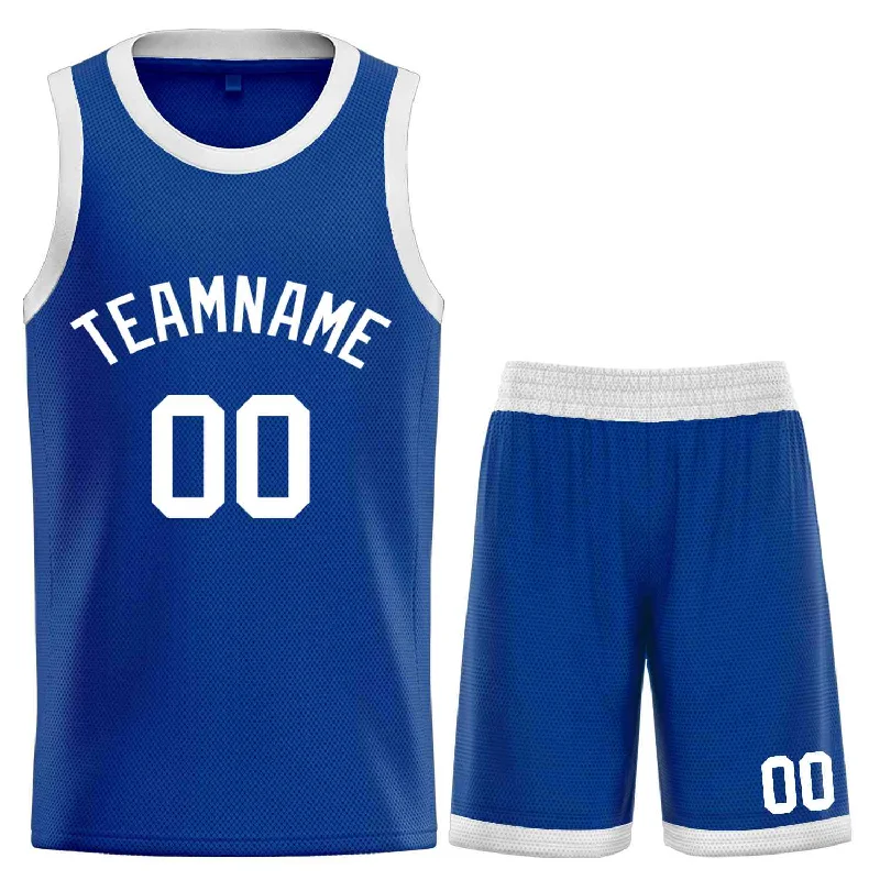 Basketball Jersey for Maximum Performance in Every Game-Custom Royal White-Classic Sets Curved Basketball Jersey