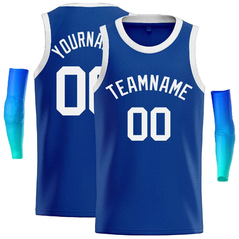 Basketball Jersey for Reliable Comfort During Drills-Custom Royal White Classic Tops Casual Basketball Jersey