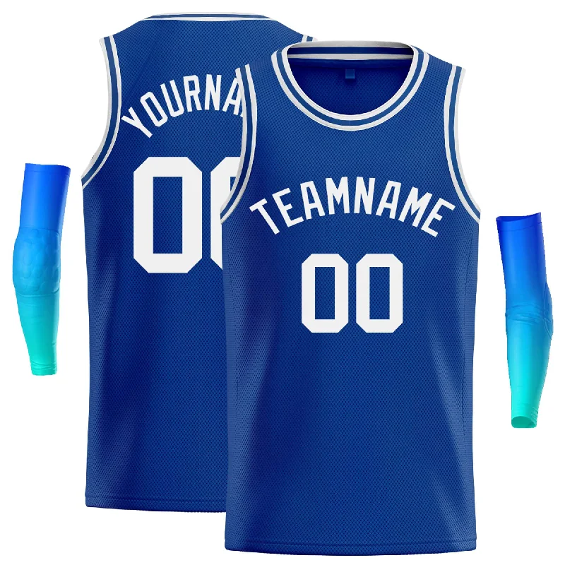 Basketball Jersey for Enhanced Agility and Comfort-Custom Royal White Classic Tops Casual Basketball Jersey