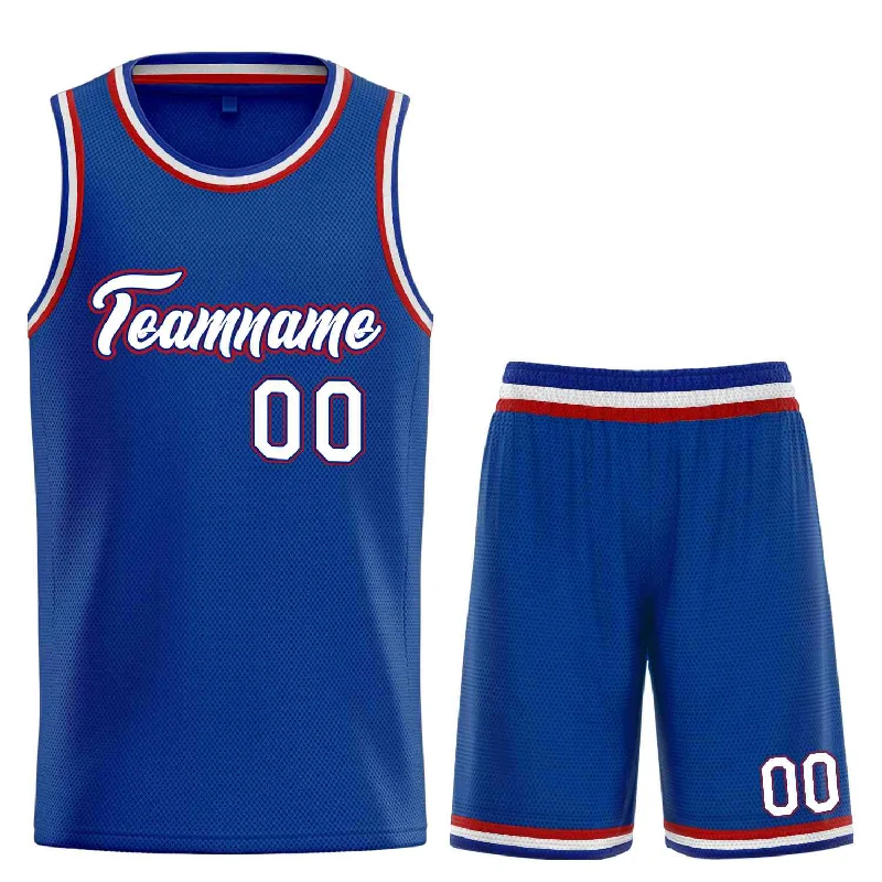 Basketball Jersey for Youth and Adult Players-Custom Royal White-Red Heal Sports Uniform Classic Sets Basketball Jersey