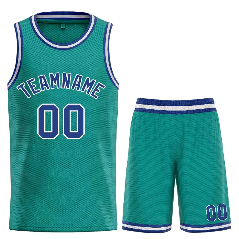 Basketball Jersey with Soft and Flexible Fabric-Custom Teal Royal-White Bull Classic Sets Basketball Jersey