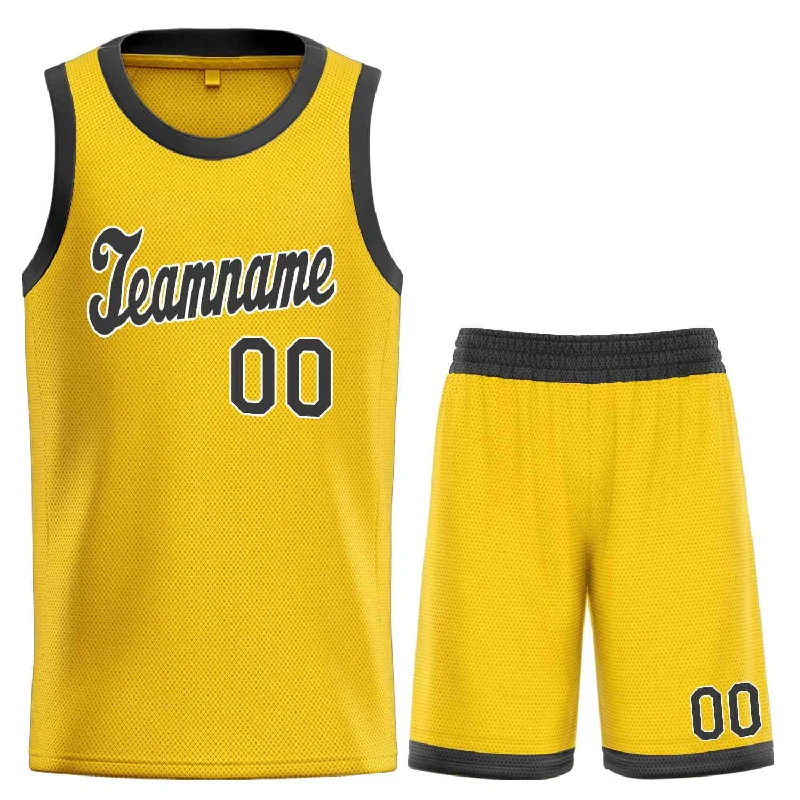 Best Basketball Jersey for Comfort-Custom Yellow Brown-White Classic Sets Sports Uniform Basketball Jersey