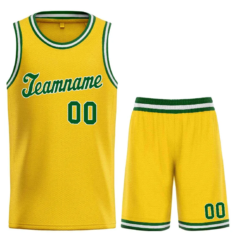 Basketball Jersey for Fast-Paced Games-Custom Yellow Green-White Classic Sets Sports Uniform Basketball Jersey