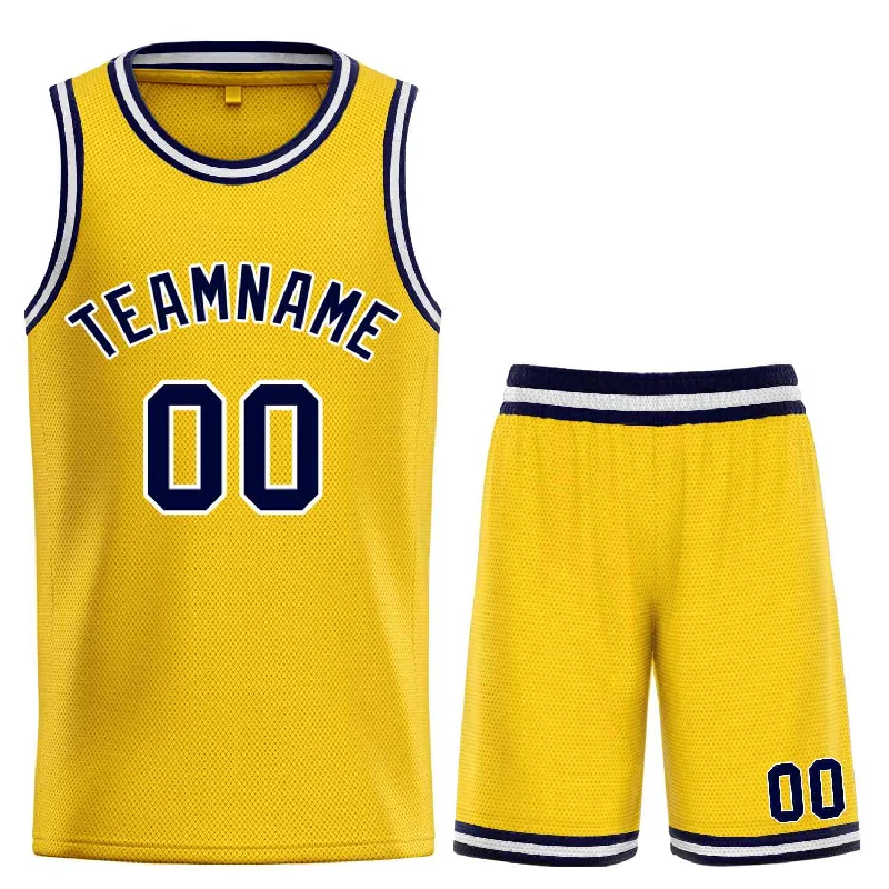 Basketball Jersey for Performance and Style-Custom Yellow Navy-White Bull Classic Sets Basketball Jersey