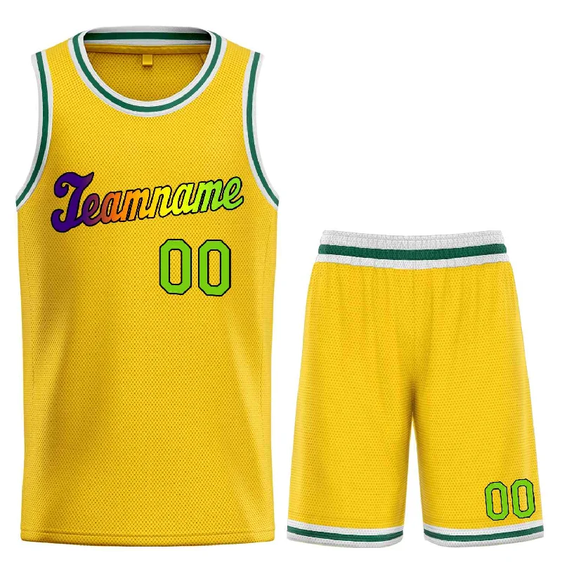 Basketball Jersey for Stylish and Functional Design-Custom Yellow Purple-Black Classic Sets Sports Uniform Basketball Jersey