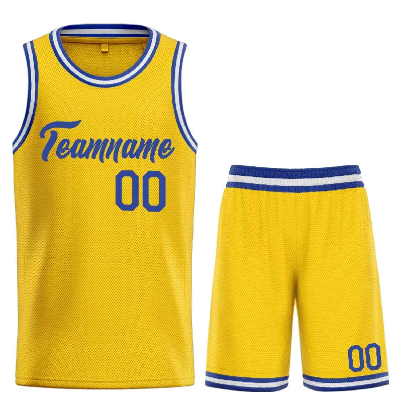 Basketball Jersey for Casual and Competitive Play-Custom Yellow Royal Heal Sports Uniform Classic Sets Basketball Jersey