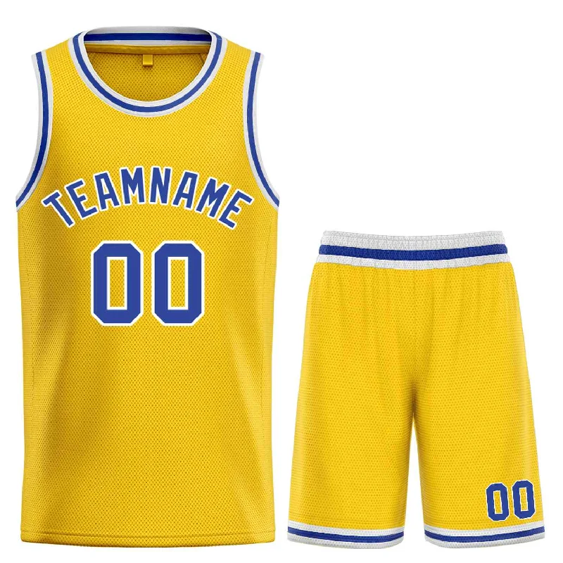 Basketball Jersey with Stretch for Better Fit-Custom Yellow Royal-White Bull Classic Sets Basketball Jersey