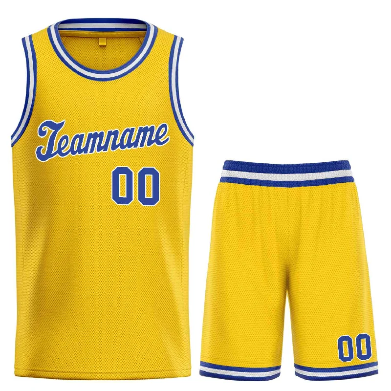 Basketball Jersey for Professional Players-Custom Yellow Royal-White Classic Sets Sports Uniform Basketball Jersey