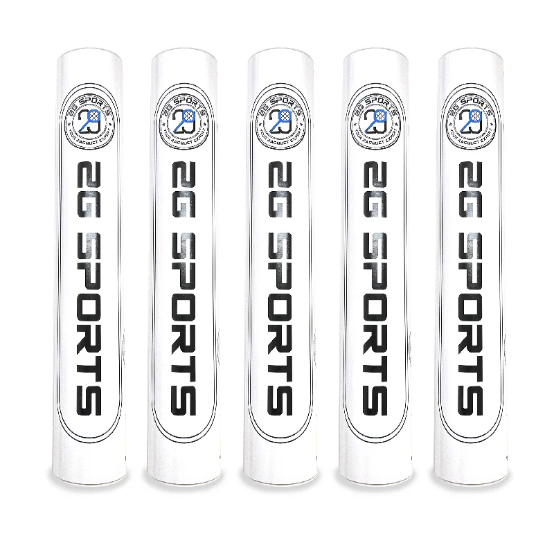 2G SPORTS WHITE label Badminton Feather Shuttlecocks Five Tubes