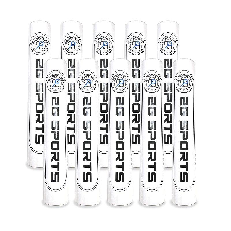 Shuttlecock for Consistent Training Results-2G SPORTS WHITE label Badminton Feather Shuttlecocks Ten Tubes