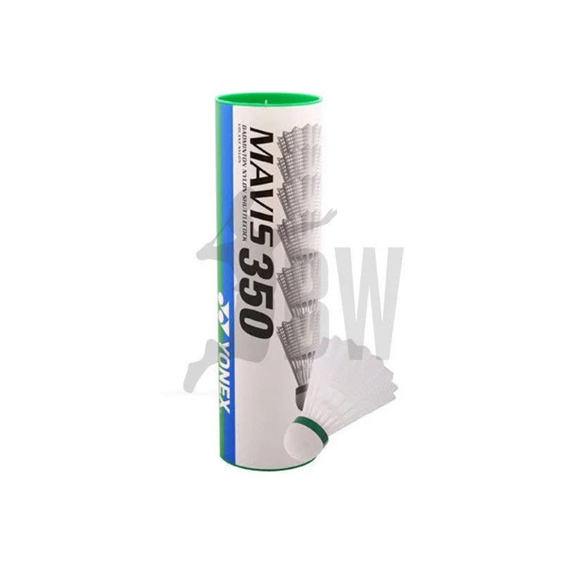 Feathered Shuttlecock for Precise Returns-Yonex Mavis 350 Nylon Badminton Shuttlecocks (White Slow Speed)