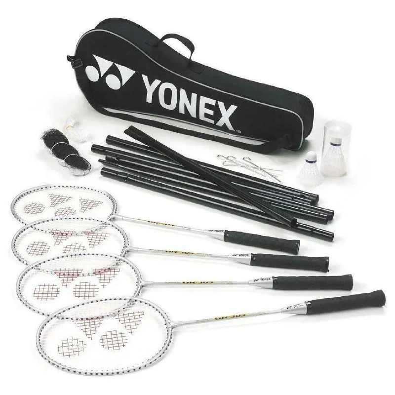 Shuttlecock for Fast and Stable Trajectory-Yonex 4 Racquet Badminton Set With Net & Two Shuttlecocks GR-303S(set)